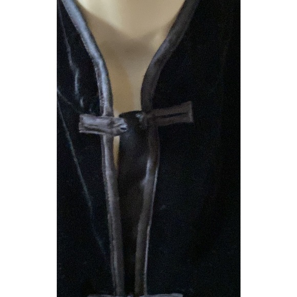 LINDA HARTMAN INTIMATES 100% silk VELVET velour size XL  button down shirt - Picture 5 of 16